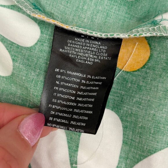 Modcloth Banned Apparel green daisy button up dress size Medium - Picture 9 of 9